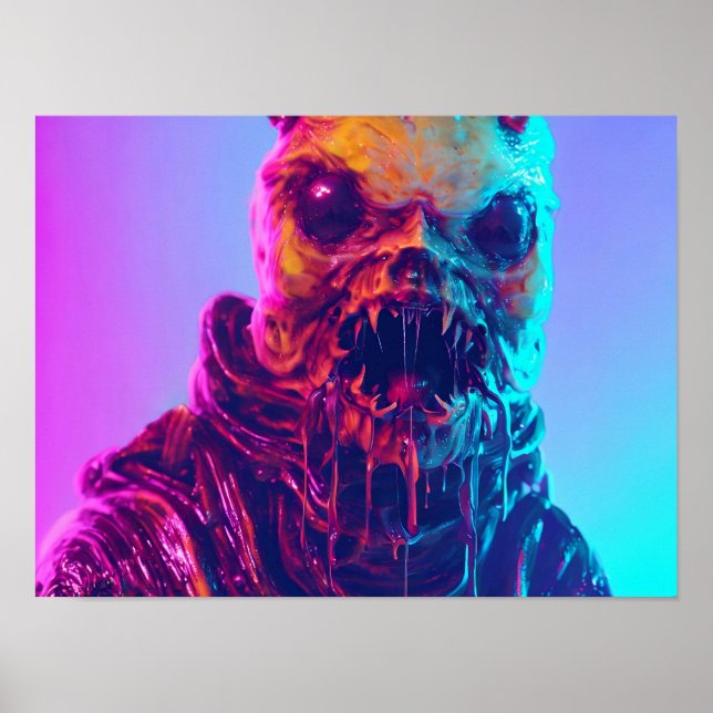 Slimy Horror Creature Poster (Front)