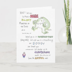 SLIMY MONSTER birthday Boynton Card
