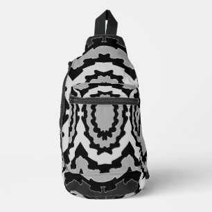 Sling Bag, A Retro black & grey classic design Bag