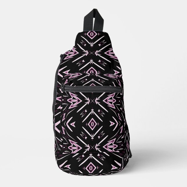Sling Bag, Black colour seamless classic design   Bag (Front)