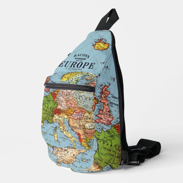 Sling Crossbody bag - Map Of Europe (Right Corner)