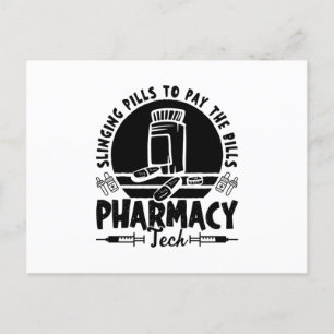 Slinging Pills Pharmacist Pharmacy Technician Gift Postcard