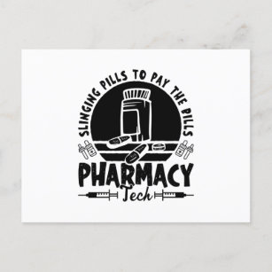 Slinging Pills Pharmacist Pharmacy Technician Gift Postcard