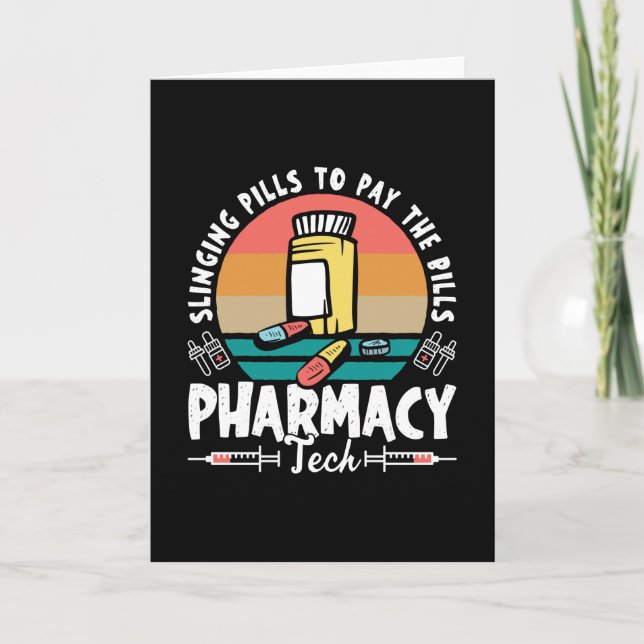 Slinging Pills Pharmacy Technician Pharmacist Gift Card (Front)