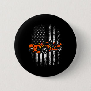 Slingshot Car American Usa Flag 4th Of July 6 Cm Round Badge