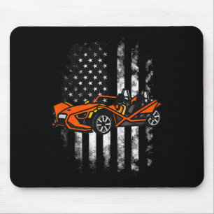 Slingshot Car American Usa Flag 4th Of July  Mouse Mat