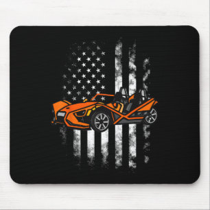 Slingshot Car American Usa Flag 4th Of July Slings Mouse Mat