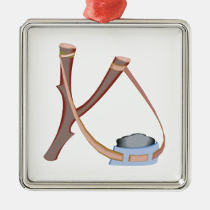 Slingshot Metal Tree Decoration