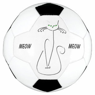 Slinky Black Cat Meow Meow Custom Text Green Eyes Football