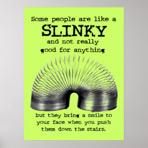 Slinky People Funny Print Poster Humour