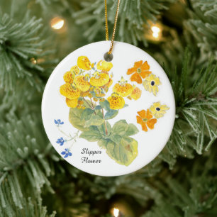 Slipper Flower Ceramic Tree Decoration