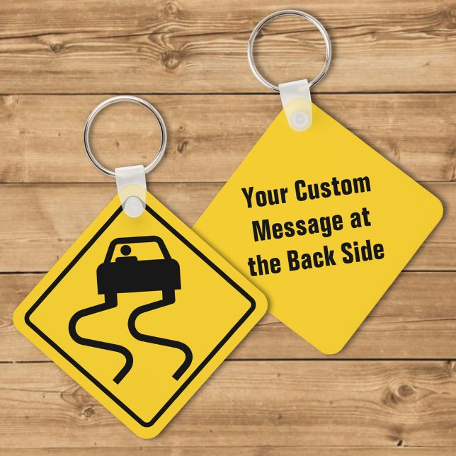 Slippery Road when Wet Key Ring (Creator Uploaded)