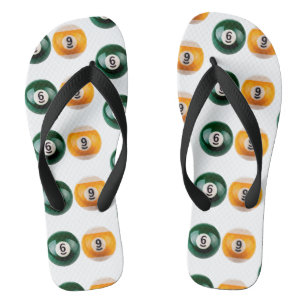 SlipperyJoe 69 hard pool table two billiard balls  Flip Flops