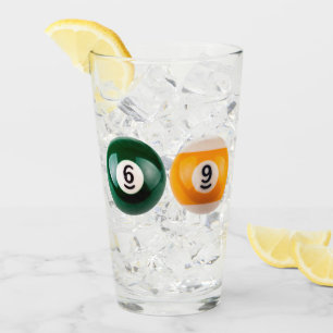 SlipperyJoe 69 hard pool table two billiard balls  Glass