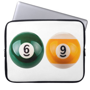 SlipperyJoe 69 hard pool table two billiard balls Laptop Sleeve