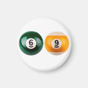SlipperyJoe 69 hard pool table two billiard balls  Magnet