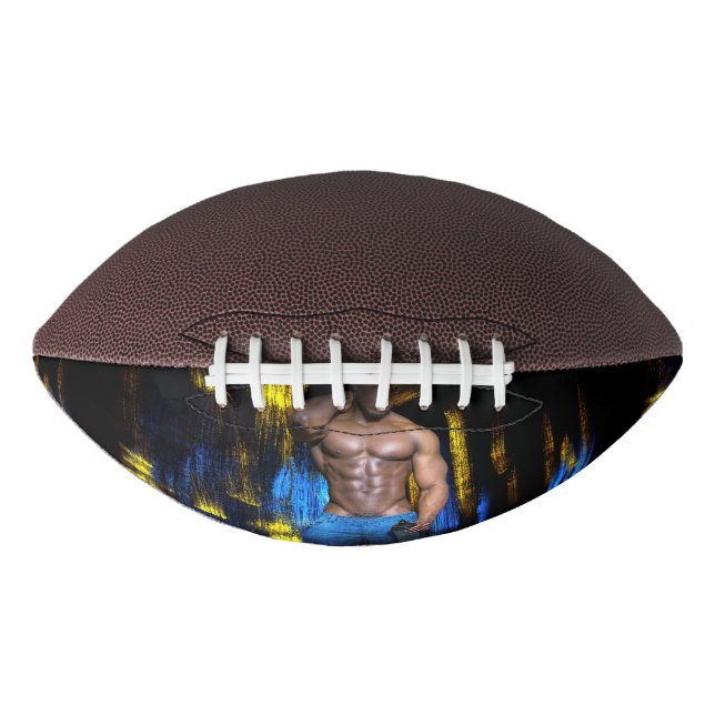 SlipperyJoe black muscular man sexy shirtless conf American Football (Front)