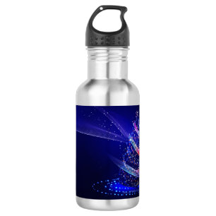 SlipperyJoe Christmas tree digital translucent red 532 Ml Water Bottle