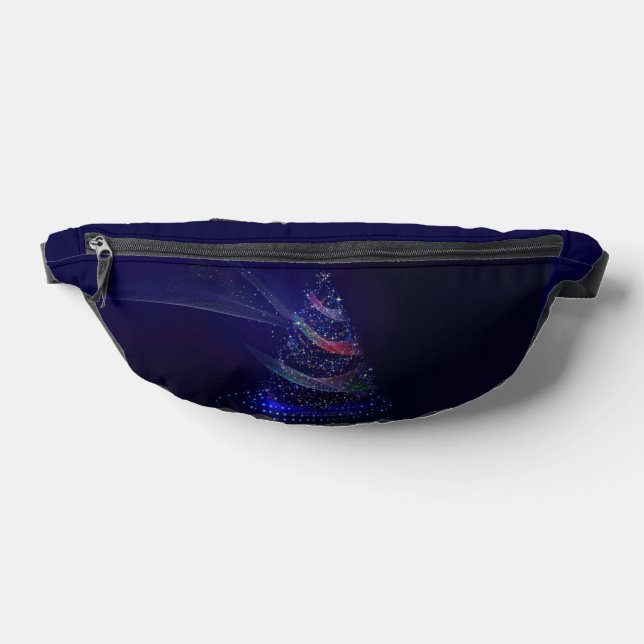 SlipperyJoe Christmas tree digital translucent red Bum Bags (Lay Down)