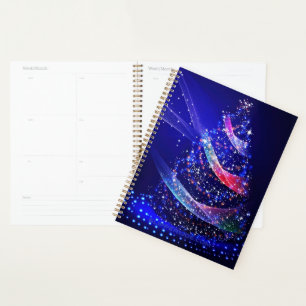 SlipperyJoe Christmas tree digital translucent red Planner