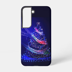 SlipperyJoe Christmas tree digital translucent red Samsung Galaxy Case