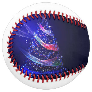 SlipperyJoe Christmas tree digital translucent red Softball