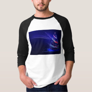 SlipperyJoe Christmas tree digital translucent red T-Shirt