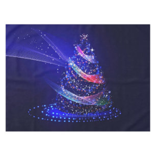 SlipperyJoe Christmas tree digital translucent red Tablecloth