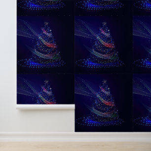 SlipperyJoe Christmas tree digital translucent red Wallpaper