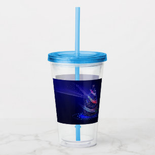 SlipperyJoe digitally rendered Christmas tree beau Acrylic Tumbler