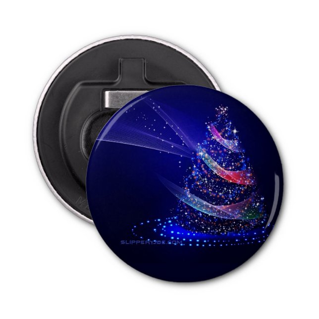 SlipperyJoe digitally rendered Christmas tree beau Bottle Opener (Front)