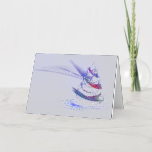 SlipperyJoe digitally rendered Christmas tree beau Foil Holiday Card