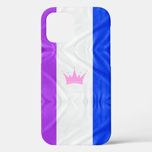 SlipperyJoe drag pride flag purple white blue crow Case-Mate iPhone Case (Back)