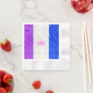 SlipperyJoe drag pride flag purple white blue crow Napkin
