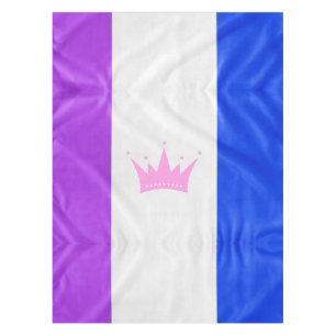 SlipperyJoe drag pride flag purple white blue crow Tablecloth
