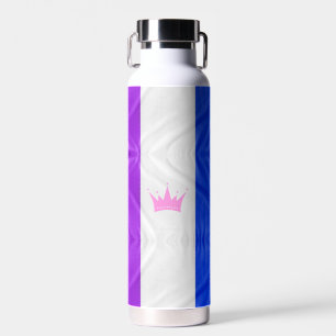 SlipperyJoe drag pride flag purple white blue crow Water Bottle