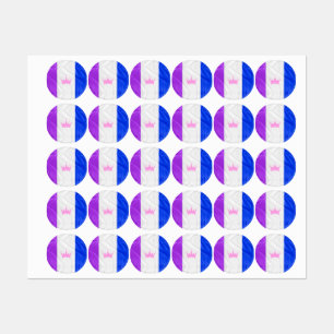 SlipperyJoe drag pride flag purple white blue Sequ