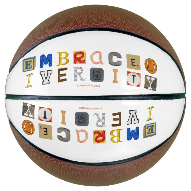 SlipperyJoe embrace diversity metaphor LGBTQIA glo Basketball (Front)