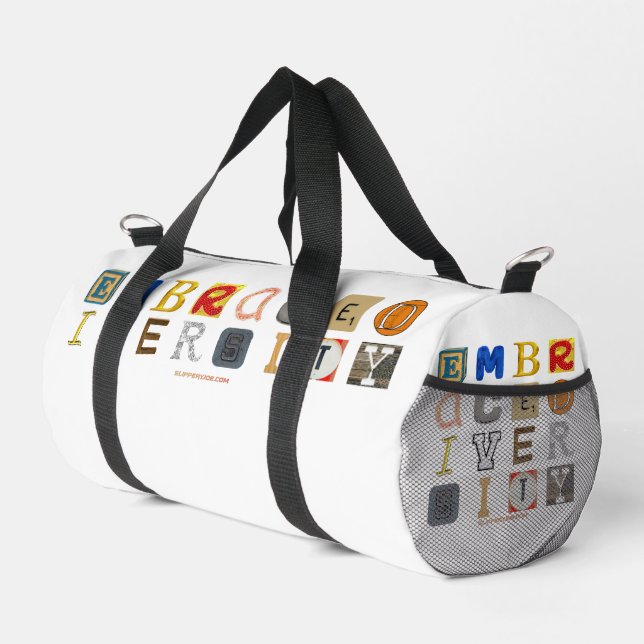 SlipperyJoe embrace diversity metaphor LGBTQIA glo Duffle Bag (Right Corner)