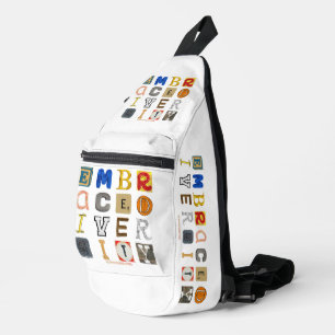 SlipperyJoe embrace diversity metaphor LGBTQIA glo Sling Bag