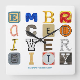 SlipperyJoe embrace diversity metaphor LGBTQIA glo Square Wall Clock