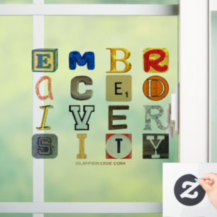 SlipperyJoe embrace diversity metaphor LGBTQIA glo Window Cling