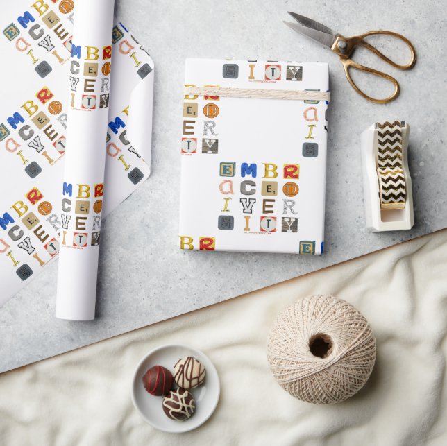 SlipperyJoe embrace diversity metaphor LGBTQIA glo Wrapping Paper (Crafts)