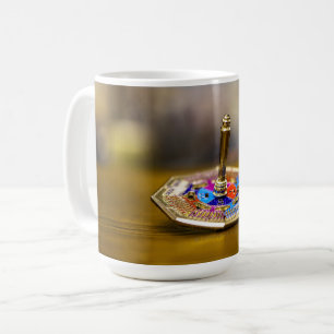 SlipperyJoe Hanukkah dreidel gift octagonal base b Coffee Mug