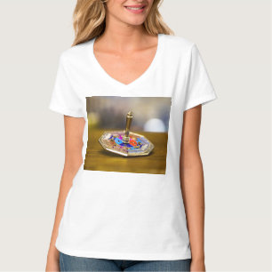 SlipperyJoe Hanukkah dreidel gift octagonal base b T-Shirt