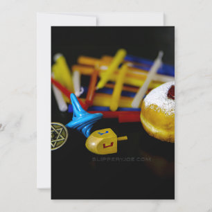 SlipperyJoe Hanukkah symbolic still life holiday e Card