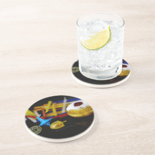 SlipperyJoe Hanukkah symbolic still life holiday e Coaster