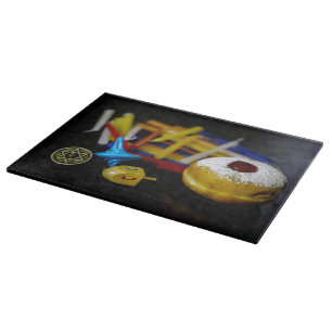 SlipperyJoe Hanukkah symbolic still life holiday e Cutting Board