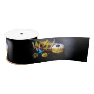 SlipperyJoe Hanukkah symbolic still life holiday e Satin Ribbon