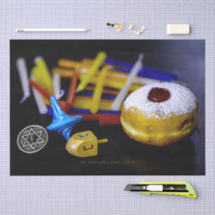 SlipperyJoe Hanukkah symbolic still life holiday e Tissue Paper